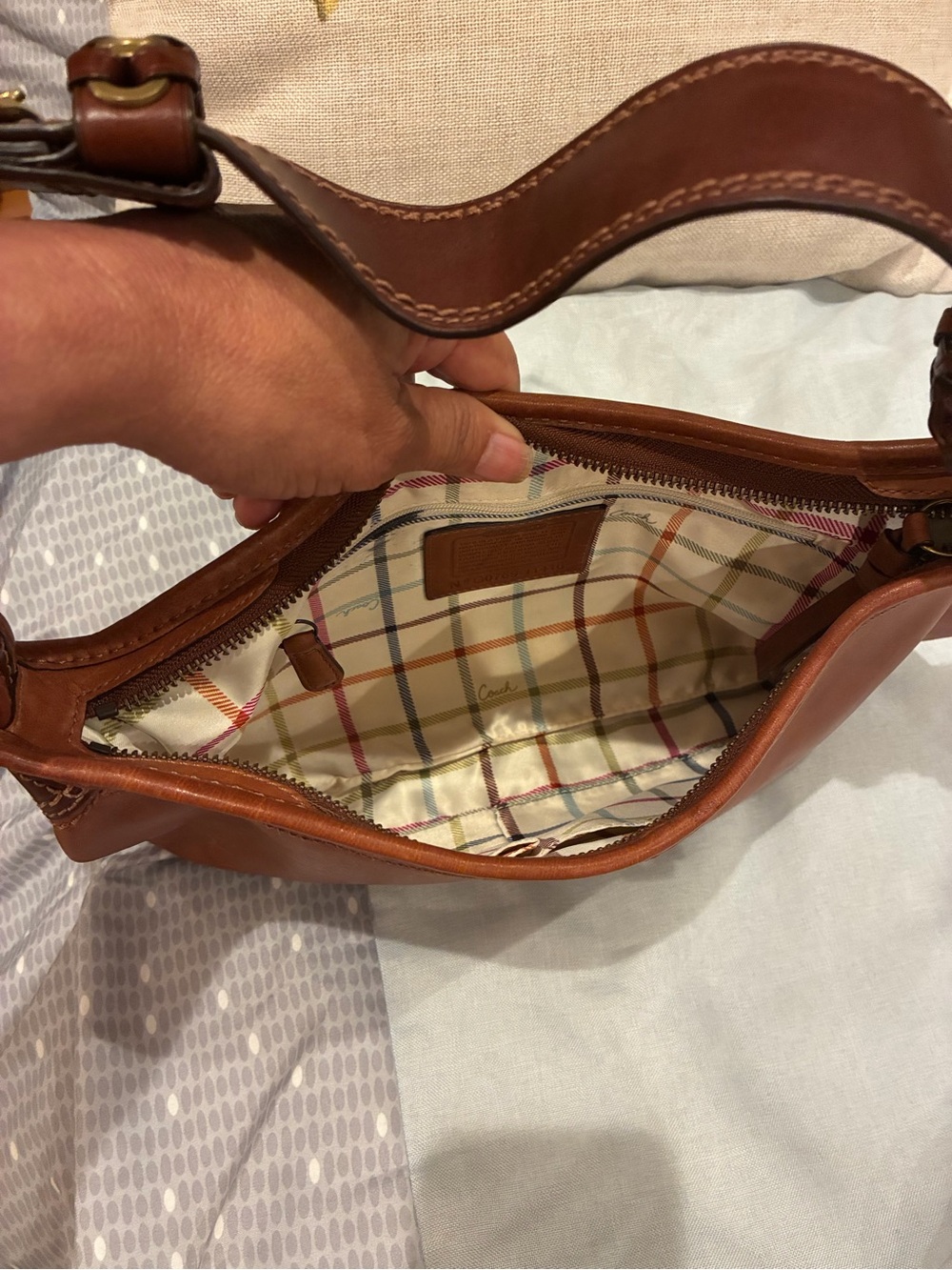 Coach Bleeker G0769-11416 Brown Glove Tanned Leather Shoulder Hobo Bag - Picture 6 of 8